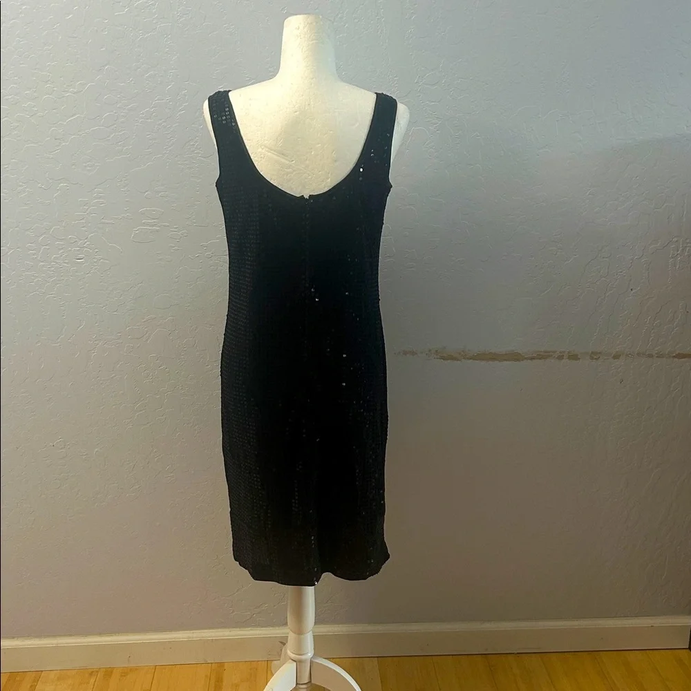 New York & Company Black Sequin Midi Dress